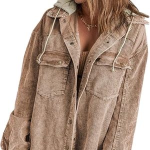 Fall Pink Corduroy  Shacket